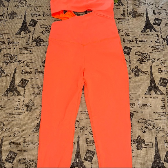 Free People Movement NWT! Orange Transcend Limits Onesie Size S - Picture 6 of 17